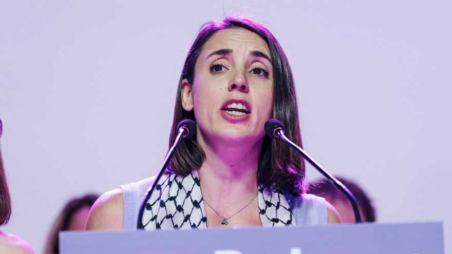 La eurodiputada Irene Montero, a 9 de junio de 2024, en Madrid (España).