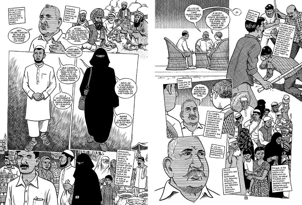 Viñeta de 'El disturbio eterno', de Joe Sacco