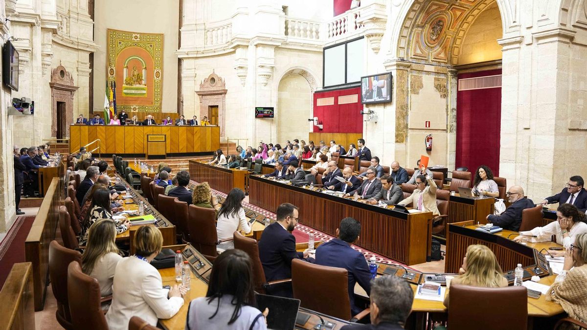 Imagen del Pleno del Parlamento andaluz durante una votación