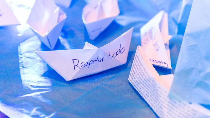 Algunos de los mensajes que se han plasmado durante la actividad.