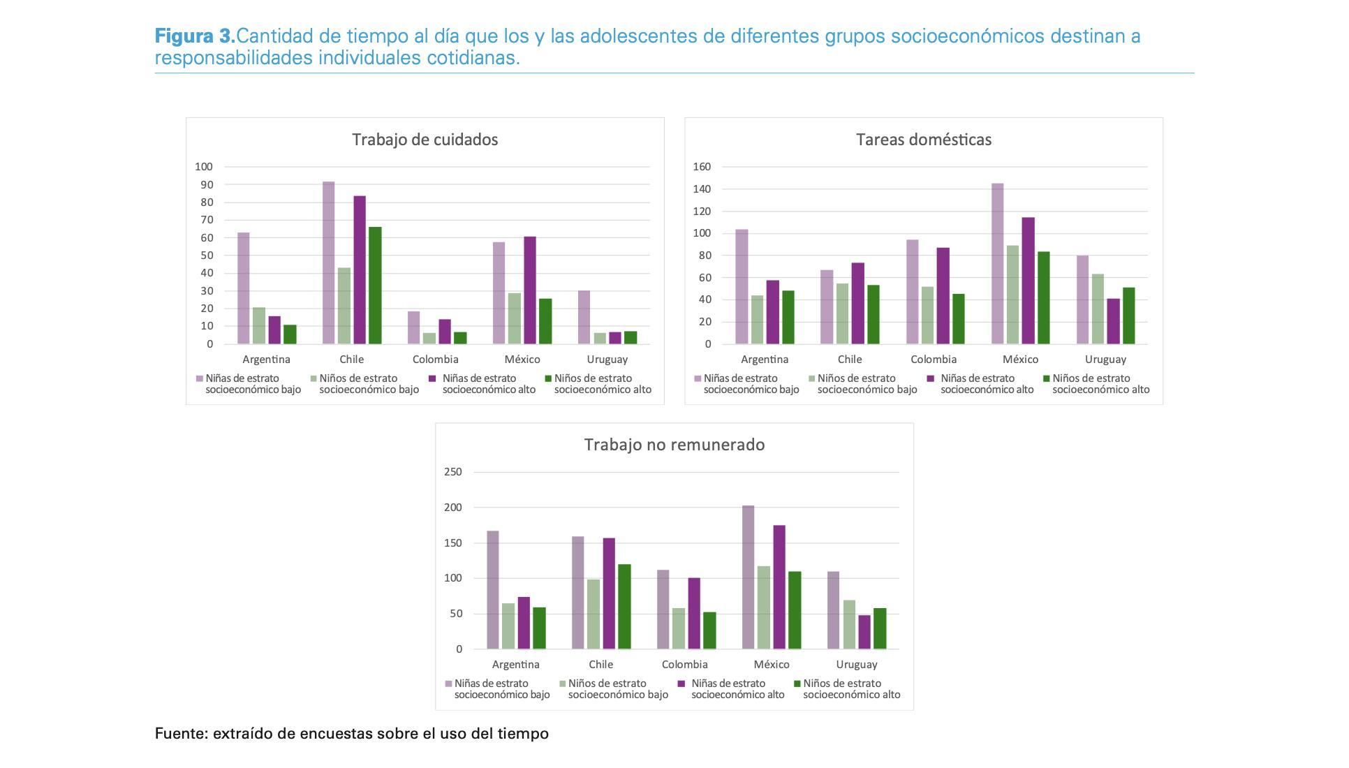 Comparación de la disparidad de género de acuerdo al nivel socioeconómico.