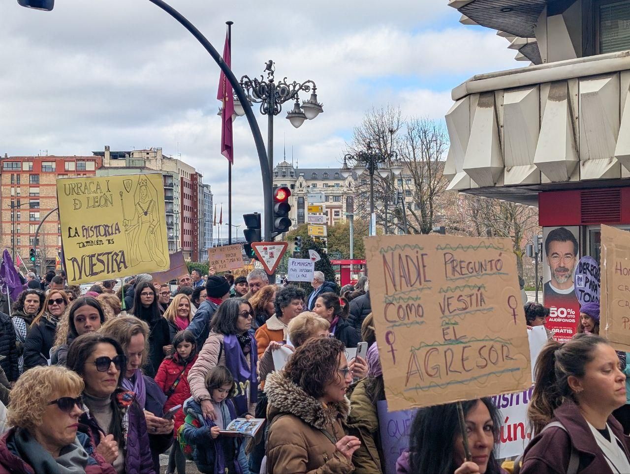 La manifestación del 8M, Día Internacional de las Mujeres, en León