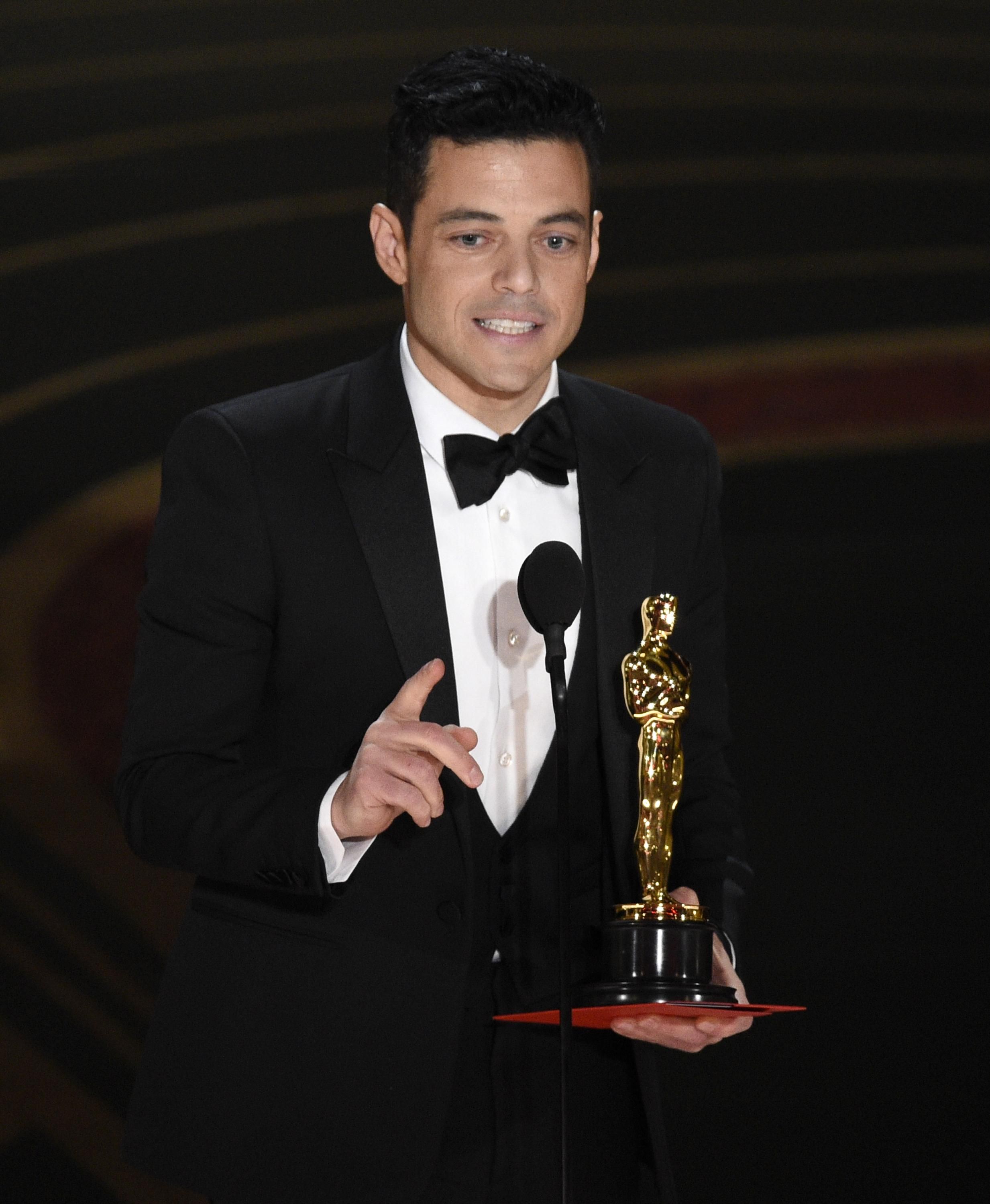 Rami Malek, con su Oscar a mejor actor por Bohemian Rhapsody