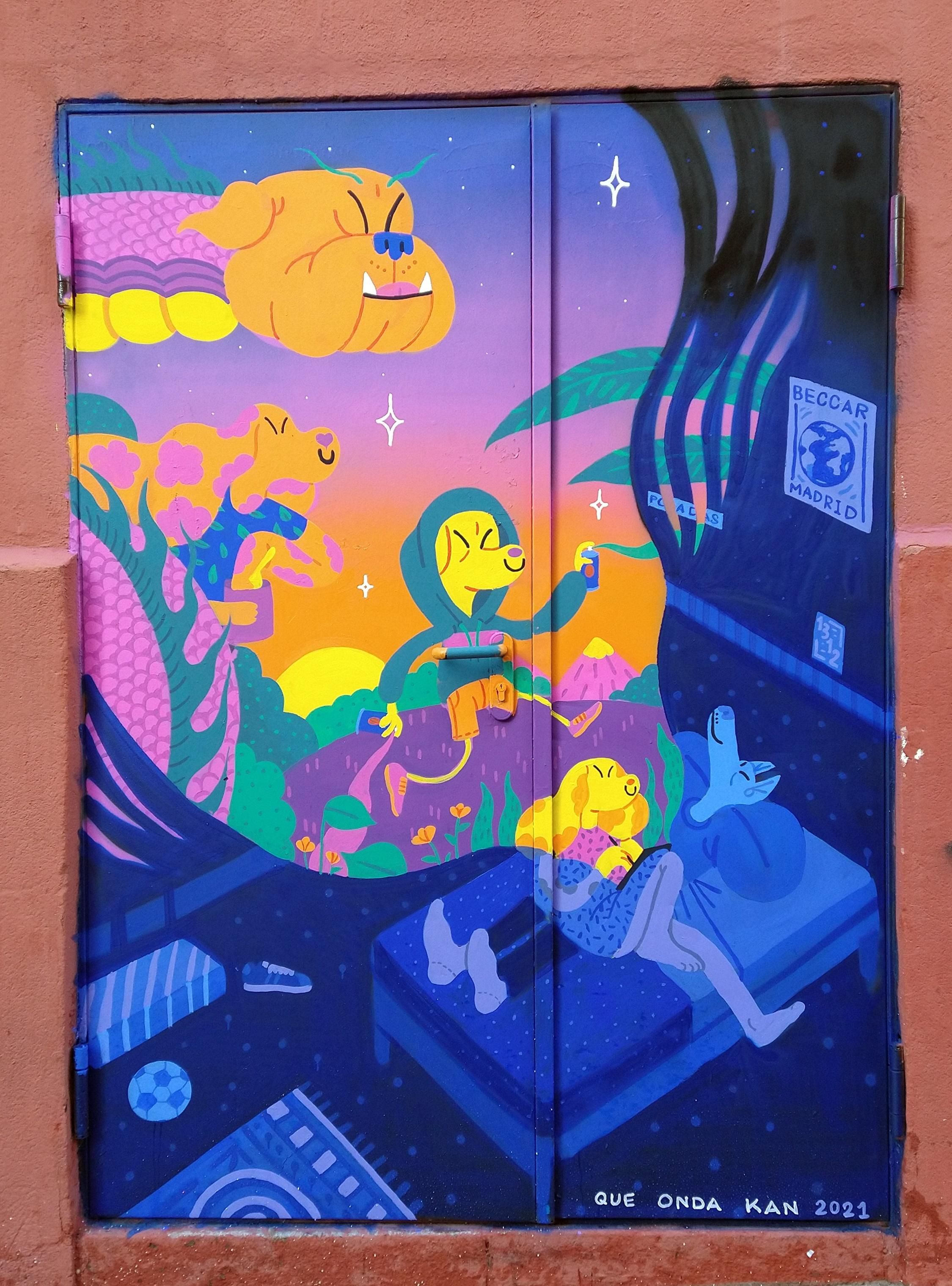 Obra de Que Onda Kan, ganadora del primer premio de Pinta Malasaña 2021