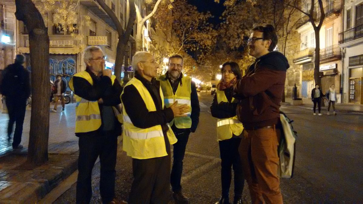 Momento de inicio de la peatonalización.