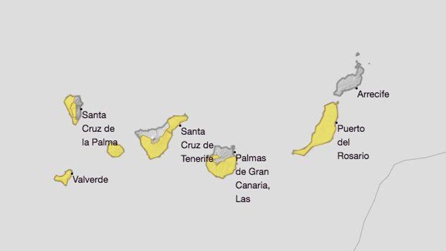 Aviso amarillo en Canarias por temperaturas que alcanzarán los 36º