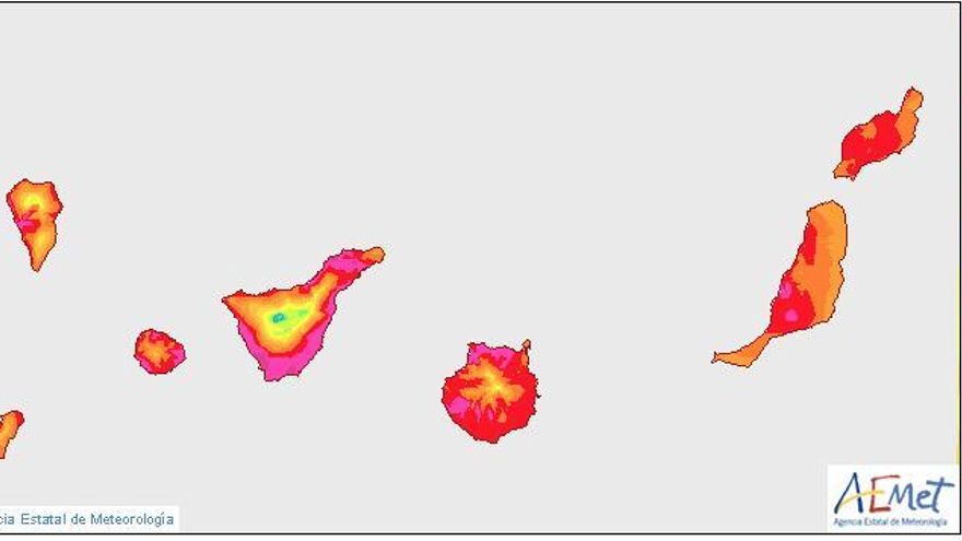 Avisos rojos y naranjas: Sanidad amplía los municipios canarios en riesgo por calor