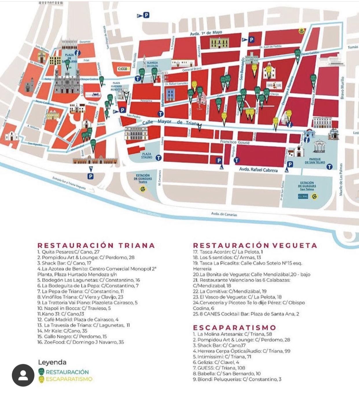 Mapa de establecimientos participantes.