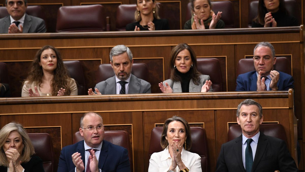 Archivo - (Los dirigentes del PP, en el Pleno del Congreso