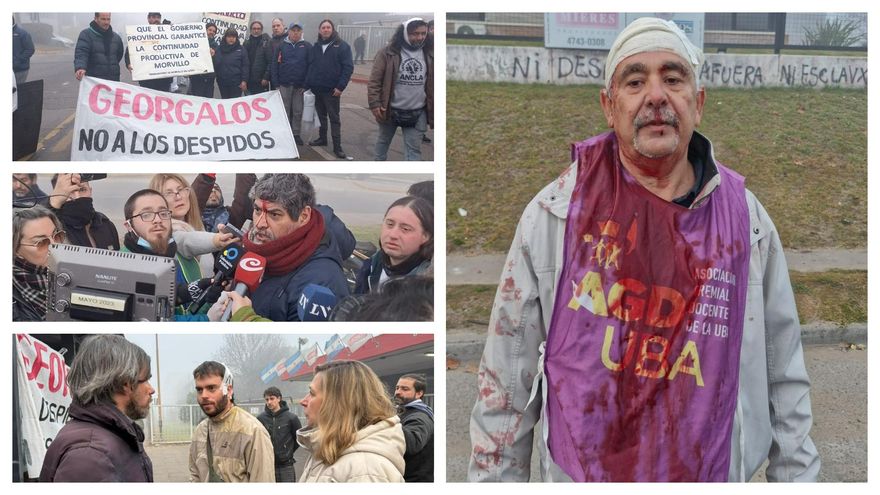 Represión y heridos en una protesta de trabajadores de Georgalos en la Panamericana