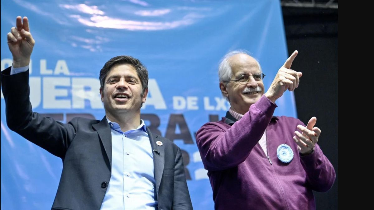 Kicillof y Taiana en el acto de cierre de Fuerza Patria