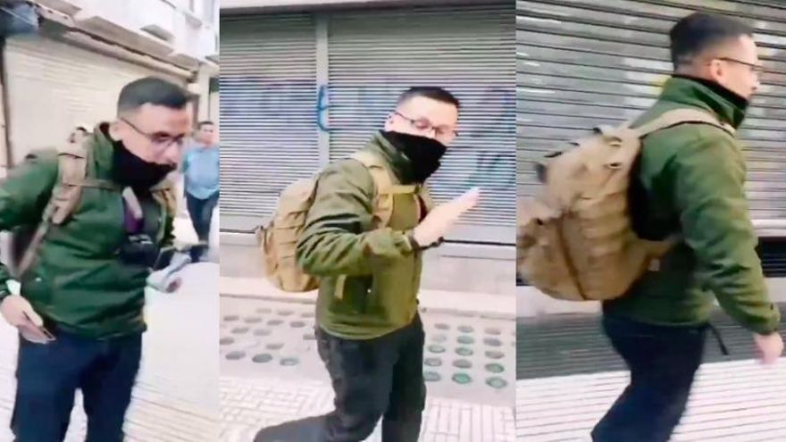 ¿Hubo infiltrados en la marcha de los jubilados? Habla el joven acusado de haber prendido fuego un contenedor: “No soy policía"