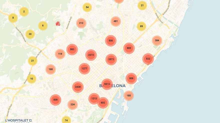 Activistas contra la gentrificación mapean los alojamientos turísticos en Barcelona