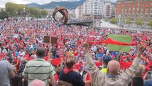 Imagen de archivo de una manifestación de pensionistas en Bilbao.