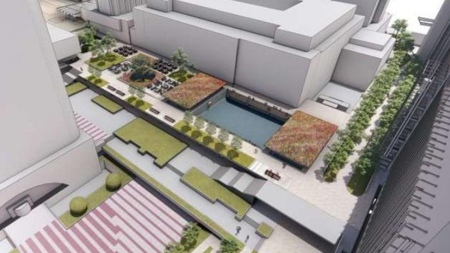 Zona para pistas deportivas y terrazas