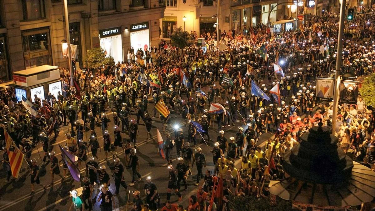 Marcha Negra de 2012 en el centro de Madrid.