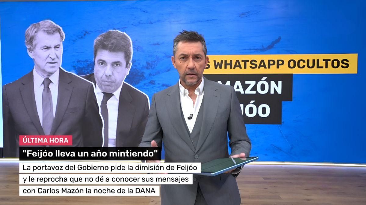 Javier Ruiz desmonta las "mentiras" de Feijóo y Mazón en RTVE: "Ha sido un año de estrategia para tumbar al Gobierno"