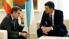Feijóo y Sánchez, reunidos en Moncloa. Imagen de archivo.