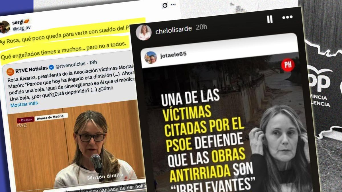 Cargos y afines al PP emprenden una campaña de acoso a las víctimas de la dana por redes sociales