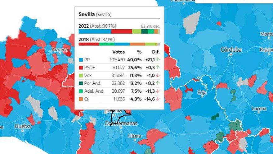 Recorte Sevilla Elecciones Andalucía 2022