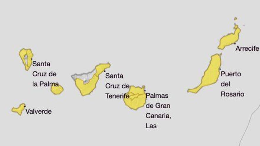 Todas las islas, en aviso amarillo por calor este sábado