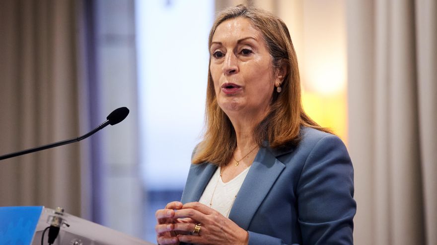 La vicepresidenta segunda del Congreso y vicesecretaria de Política Social del PP, Ana Pastor, interviene en el Foro Económico organizado por ‘El Diario Montañés’, en el Hotel Bahía, a 28 de enero de 2022, en Santander, Cantabria (España).