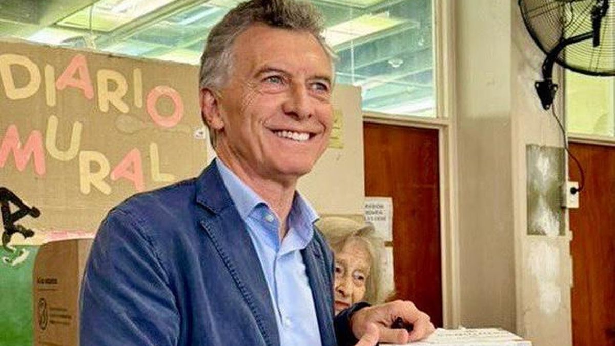 Macri votando este domingo en las elecciones legislativas