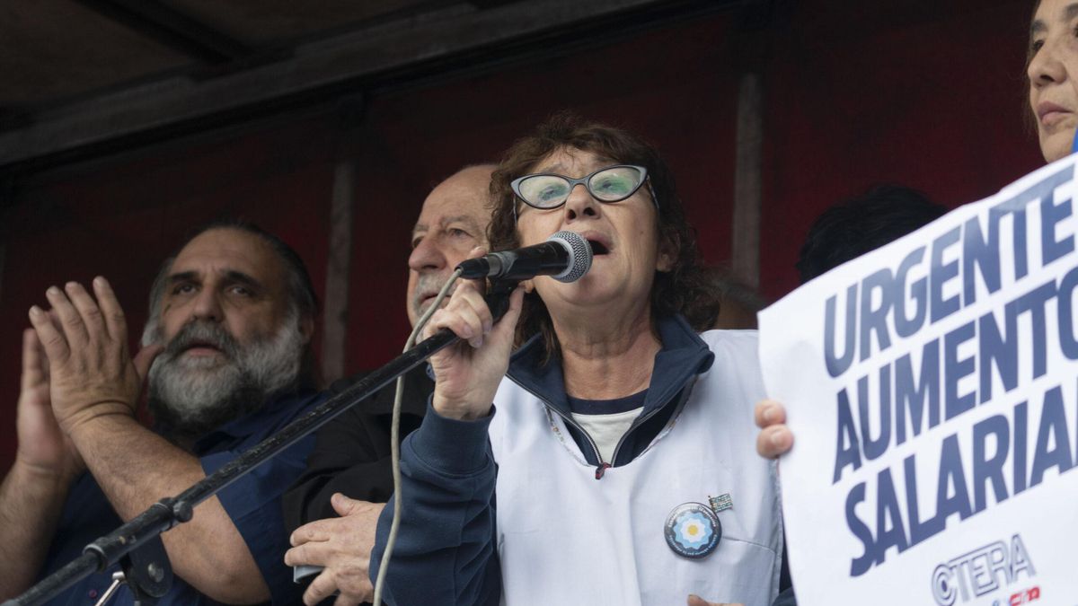 La titular de la Confederación de Trabajadores de la Educación (CTERA), Sonia Alesso
