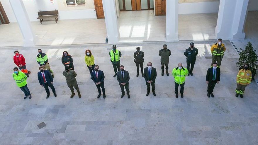 Homenaje en el Palacio de Fuensalida a las personas que trabajaron durante la borrasca 'Filomena'