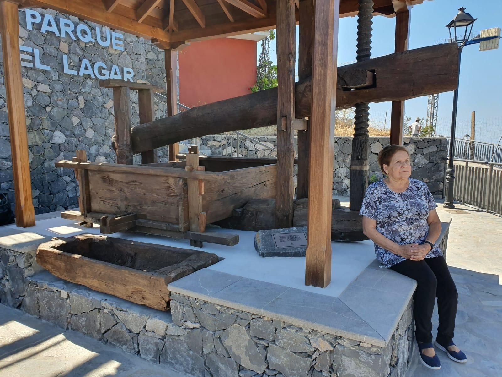 Doña Antonia Rodríguez Lorenzo, en el Parque El Lagar.