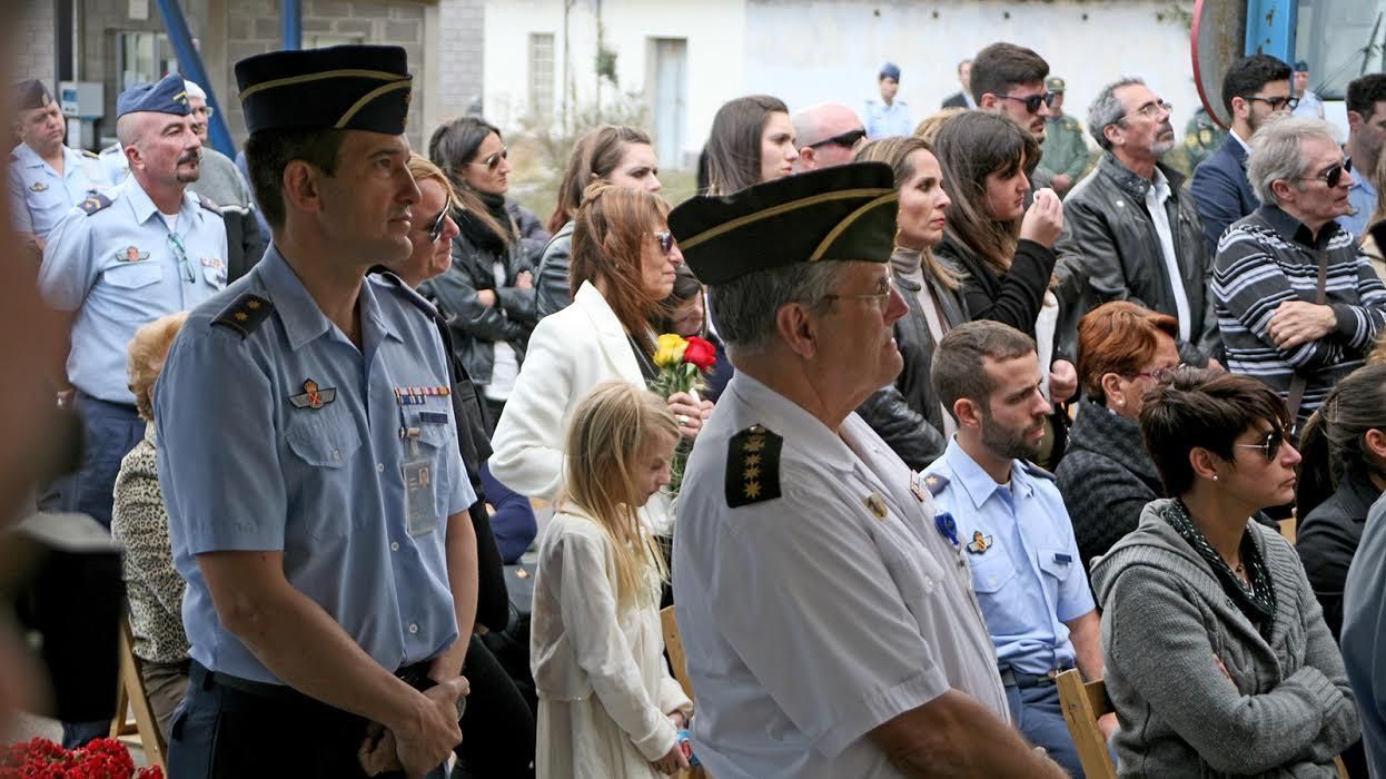 Acto de homenaje a los cuatro militares que fallecieron en el accidente del helicóptero del SAR. (ALEJANDRO RAMOS)