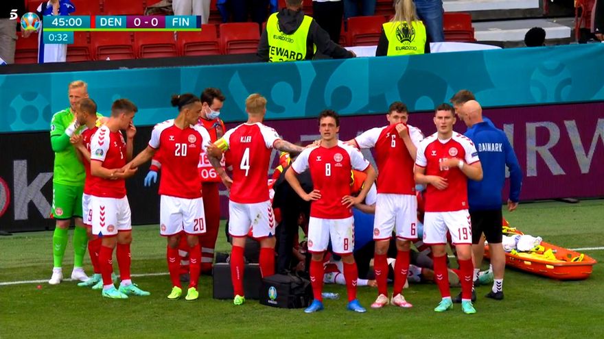 Críticas a Mediaset por emitir repetidamente el desplome de Eriksen en la Eurocopa