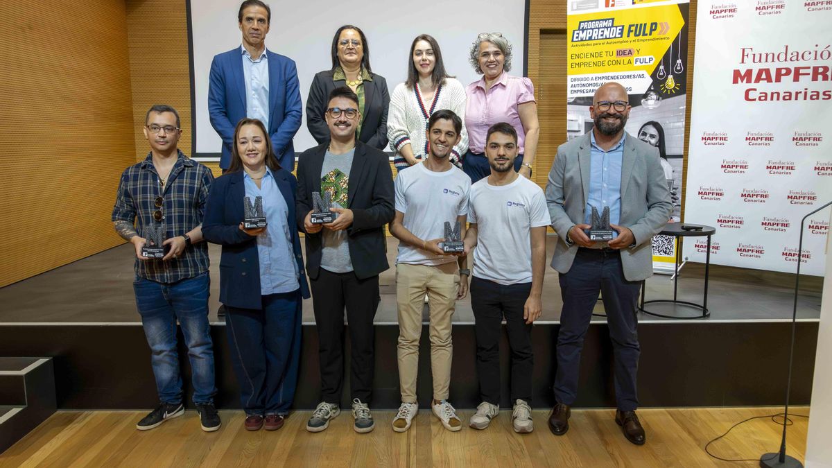 Los cinco proyectos galardonados en los 'Premios Emprendedores'.