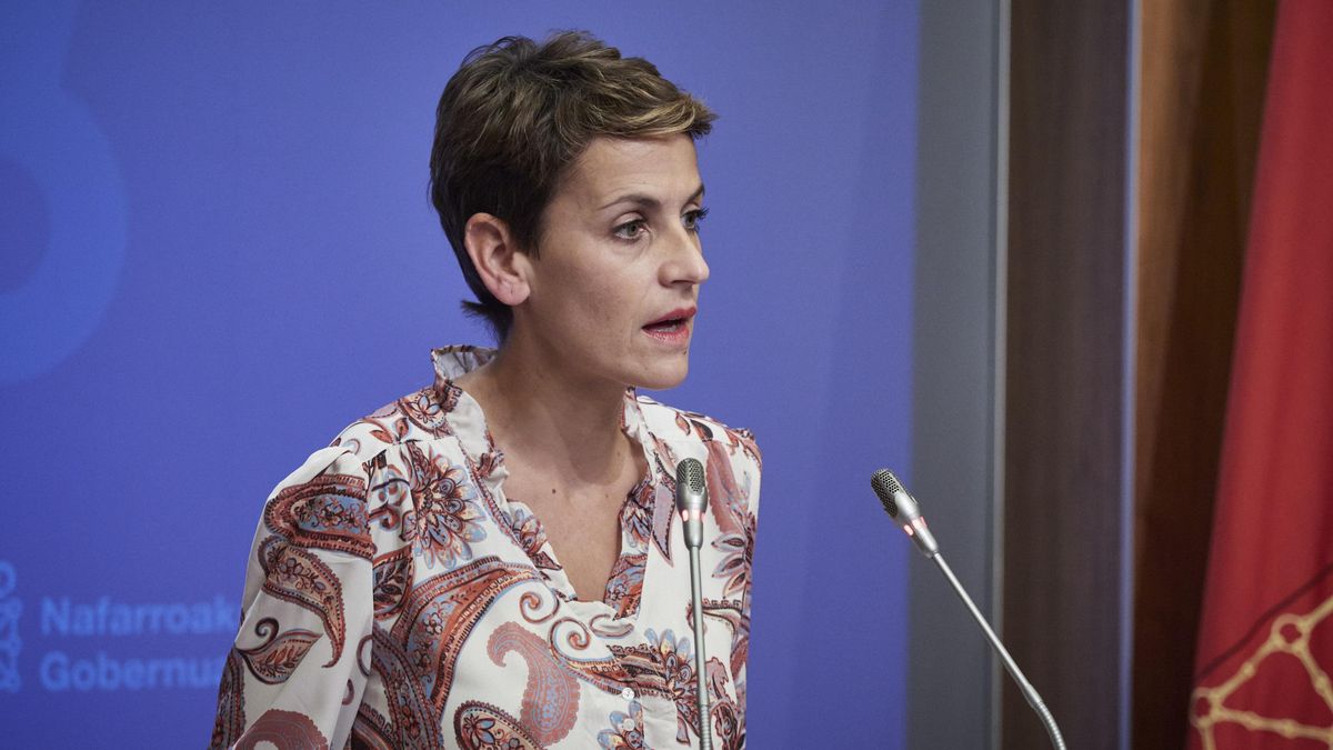 Rueda de prensa de la presidenta de Navarra, María Chivite.