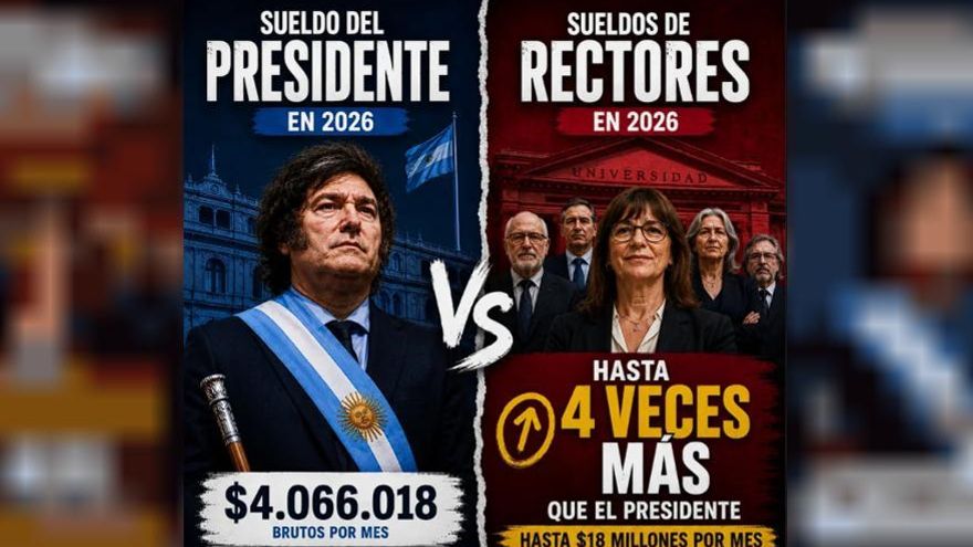 Milei comparó su salario con el de los rectores de universidades: “Cobran 4 veces más que el Presidente”