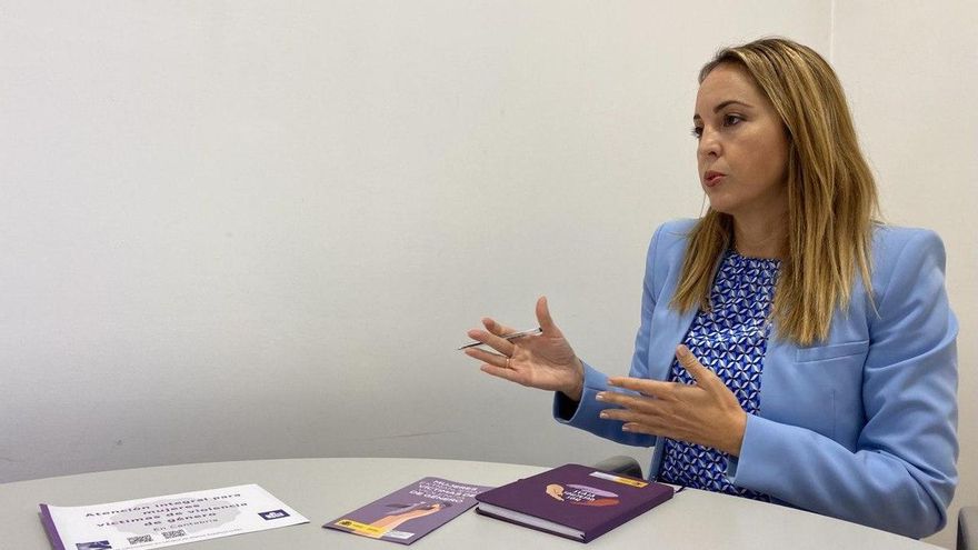 Diana Mirones durante la entrevista con elDiario.es.