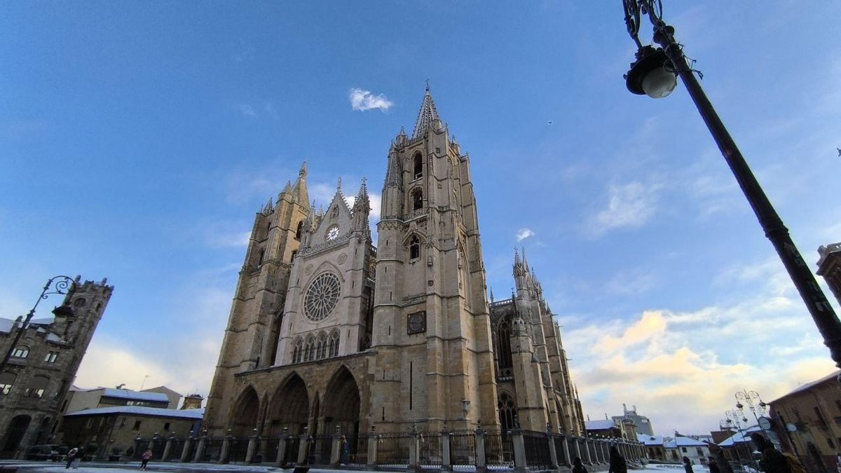 Nieve en León capital.