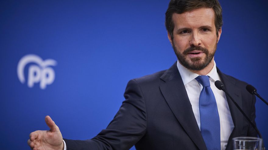 El presidente del Partido Popular (PP) Pablo Casado