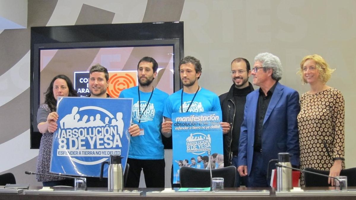 Los '8 de Yesa' convocan una manifestación en Zaragoza el 22 de mayo para pedir su absolución
