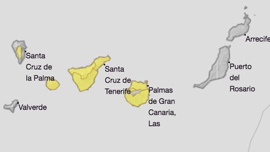Aviso de riesgo por viento en las cumbres  de La Palma este jueves