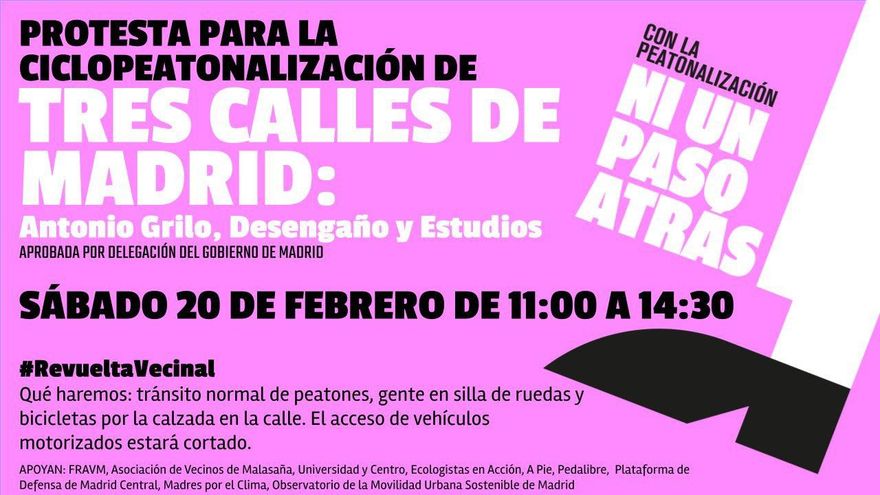 Cartel conjunto de la protesta de este sábado