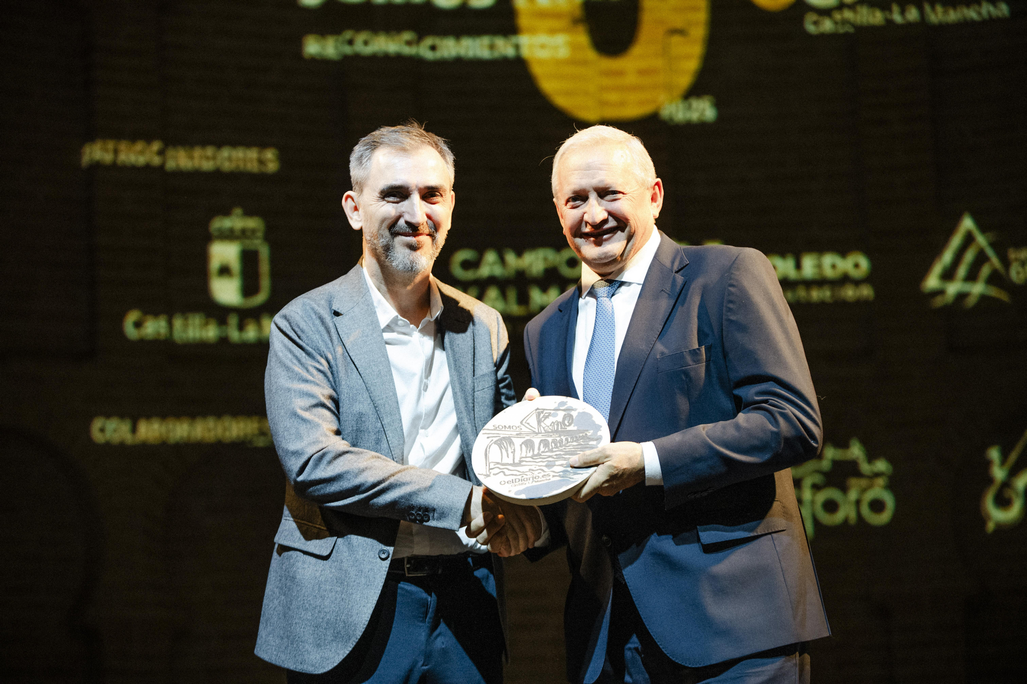 Ignacio Escolar, director de elDiario.es junto a Ángel Villafranca, presidente de Cooperativas Agroalimentarias de Castilla-La Mancha