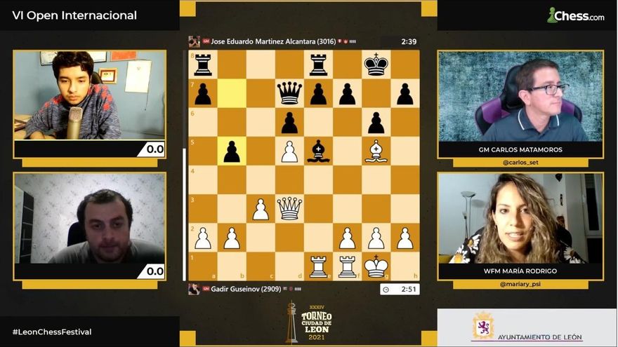El joven peruano José Martínez Alcántara, campeón del VI Open Internacional de Ajedrez Magistral de León.
