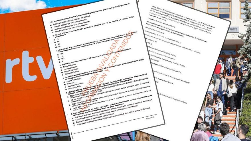 RTVE publica el examen cancelado de sus oposiciones, y se desvela el documento con respuestas que lo suspendió