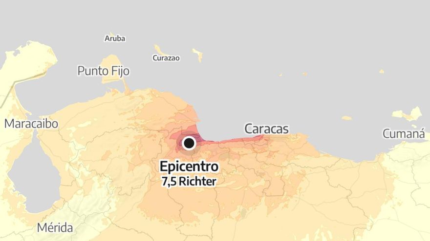 Los mapas de los terremotos de Venezuela: estas son las zonas más afectadas