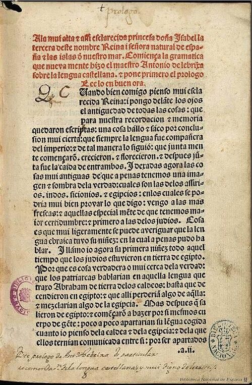 'Gramatica de la lengua castellana'
