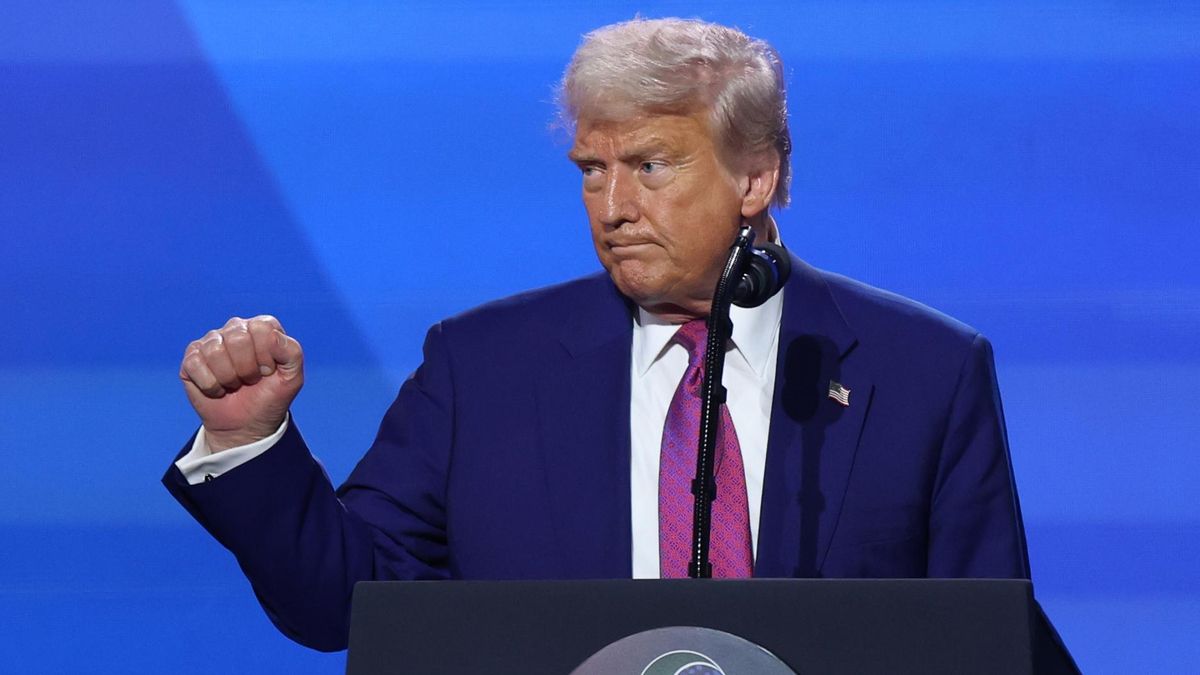 Donald Trump en Riad, durante su viaje al Golfo Pérsico, el 13 de mayo de 2025.