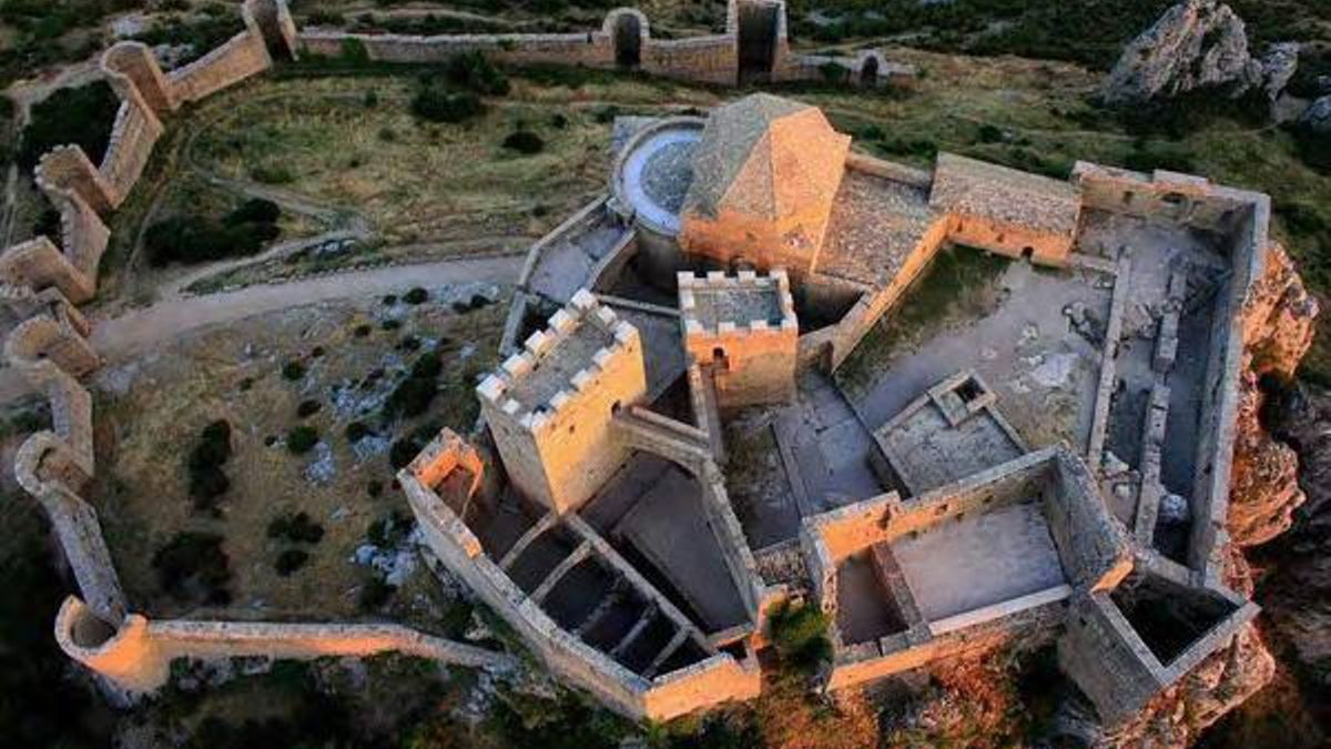 El castillo de Loarre desde el aire.