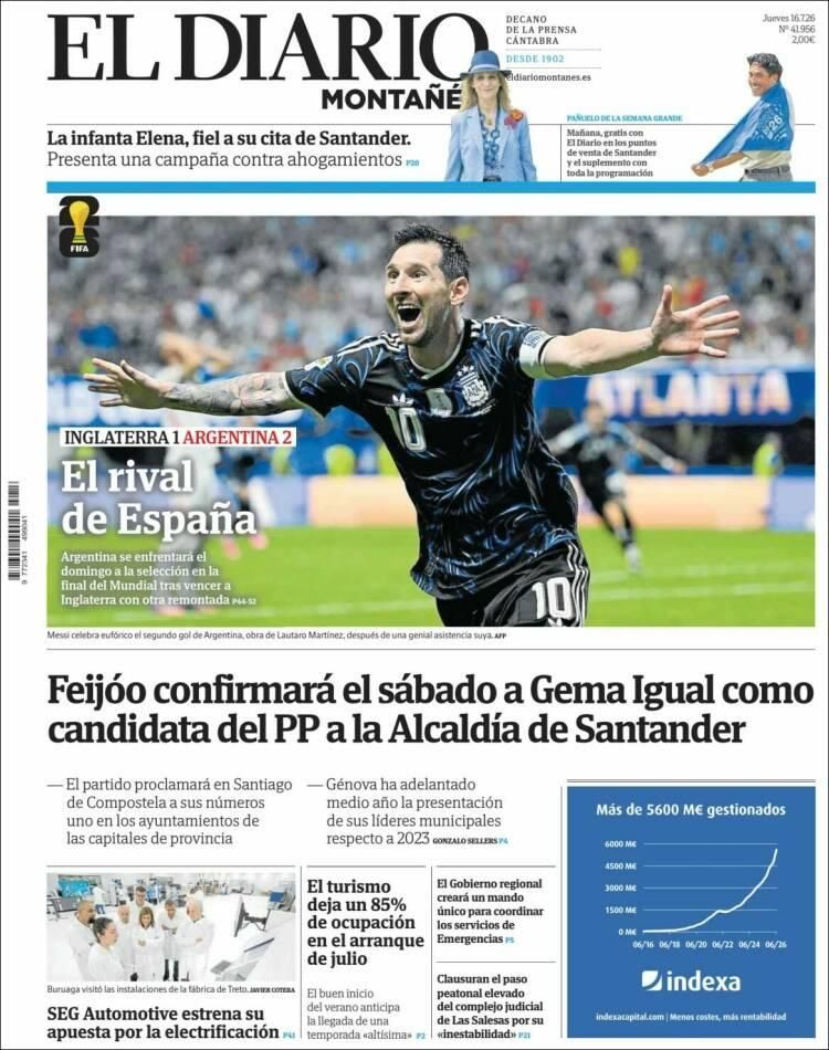 Hermosa mañana, ¿verdad? La Selección Argentina lo hizo otra vez: las tapas de los diarios se rinden ante la Scaloneta finalista