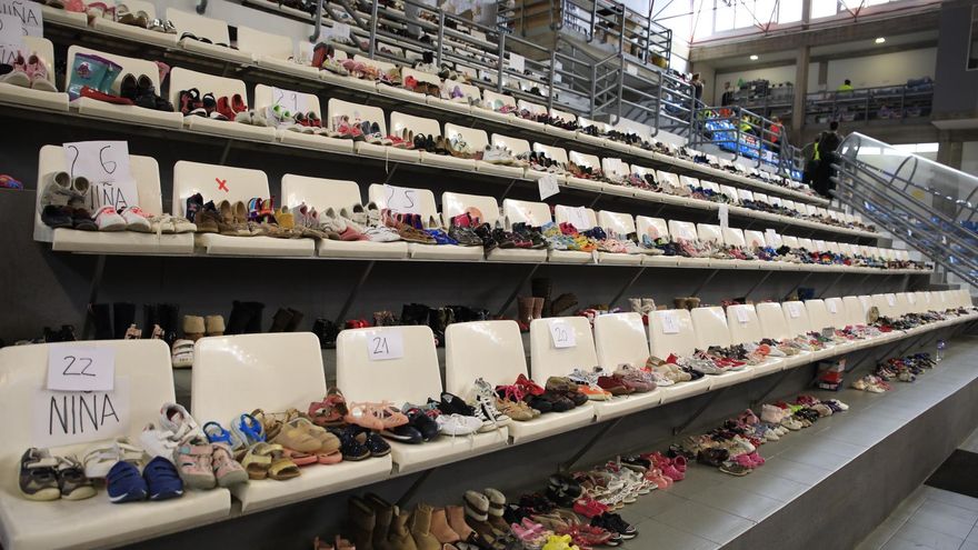 Centro de donaciones en La Palma / FOTO: JOSÉ BRINGAS